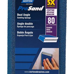 Norton ProSand 4.5 in. L X 2.88 in. W X 1 in. 80 Grit Coarse Dual Angle Sanding Sponge