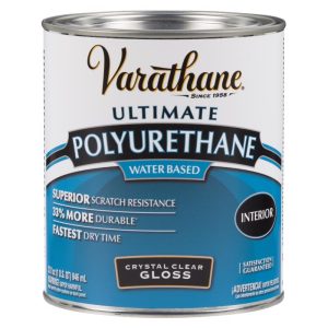 Varathane Ultimate Gloss Crystal Clear Water-Based Polyurethane 1 qt