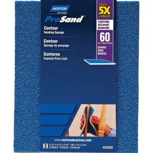Norton ProSand 5.5 in. L X 4.2 in. W X 0.875 in. 60 Grit Coarse Contour Sanding Sponge