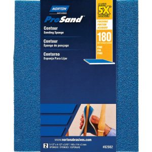 Norton ProSand 5.5 in. L X 4.5 in. W X 0.188 in. 180 Grit Fine Contour Sanding Sponge