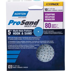 Norton ProSand 5 in. Ceramic Alumina Hook and Loop A975 Sanding Disc 80 Grit Coarse 10 pk