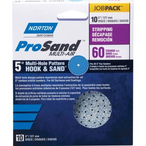 Norton ProSand 5 in. Zirconia Alumina Hook and Loop H831 Sanding Disc 60 Grit Coarse 10 pk
