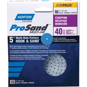 Norton ProSand 5 in. Zirconia Alumina Hook and Loop H831 Sanding Disc 40 Grit Extra Coarse 10 pk