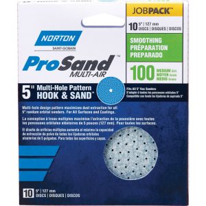 Norton ProSand 5 in. Ceramic Alumina Hook and Loop A975 Sanding Disc 100 Grit Medium 10 pk