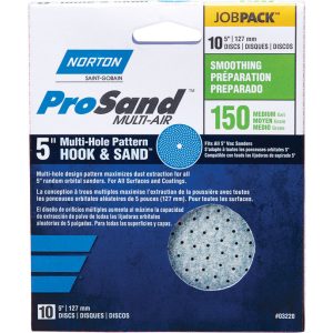 Norton ProSand 5 in. Ceramic Alumina Hook and Loop A975 Sanding Disc 150 Grit Fine 10 pk