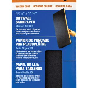 Norton WallSand 11-1/4 in. L X 4-3/16 in. W 100 Grit Silicon Carbide Sandpaper 5 pk