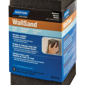 Norton WallSand 7 in. L X 3.75 in. W X 4.5 in. 80 Grit Medium Extra Large Corner Sanding Sponge