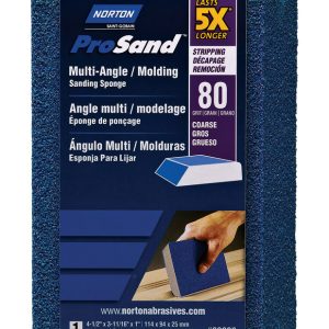 Norton ProSand 4.5 in. L X 3.6875 in. W X 1 in. 80 Grit Coarse Multi-Angle Sanding Sponge