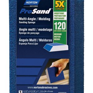 Norton ProSand 4.5 in. L X 3.6875 in. W X 1 in. 120 Grit Medium Multi-Angle Sanding Sponge