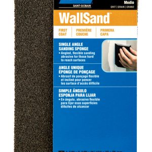 Norton WallSand 4.88 in. L X 2.88 in. W X 1 in. Medium Single Angle Sanding Sponge