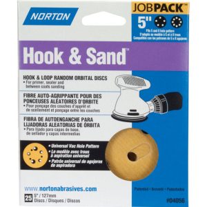 Norton Hook & Sand 5 in. Aluminum Oxide Hook and Loop A290 Sanding Disc 180 Grit Fine 25 pk