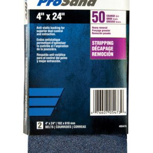 Norton ProSand 24 in. L X 4 in. W Zirconia Alumina Cloth Protable Sanding Belt 50 Grit Coarse 2 pk