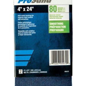 Norton ProSand 24 in. L X 4 in. W Zirconia Alumina Cloth Portable Sanding Belt 80 Grit Coarse 2 pk