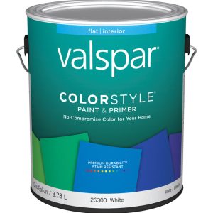 Valspar Color Style Flat White White Base Paint and Primer Interior 1 gal