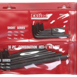 Eklind Assorted SAE Long and Short Arm Hex Key Set 18 pc