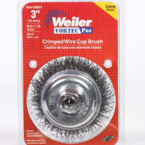Weiler Vortec Pro 3 in. D X M10 x 1.25 Crimped Steel Crimped Wire Cup Brush 14000 rpm 1 pc