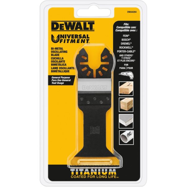 DeWalt 1-3/4 in. Titanium Wood with Nails Oscillating Blade 1 pc