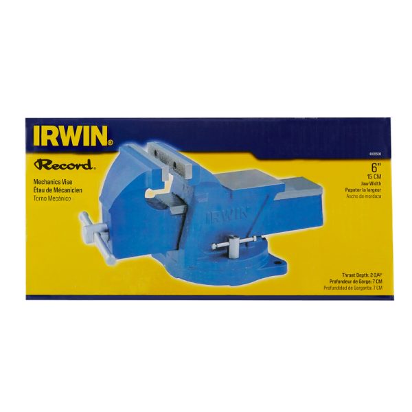 Irwin Record 6 in. Cast Iron Mechanics Vise 120 deg Swivel Base