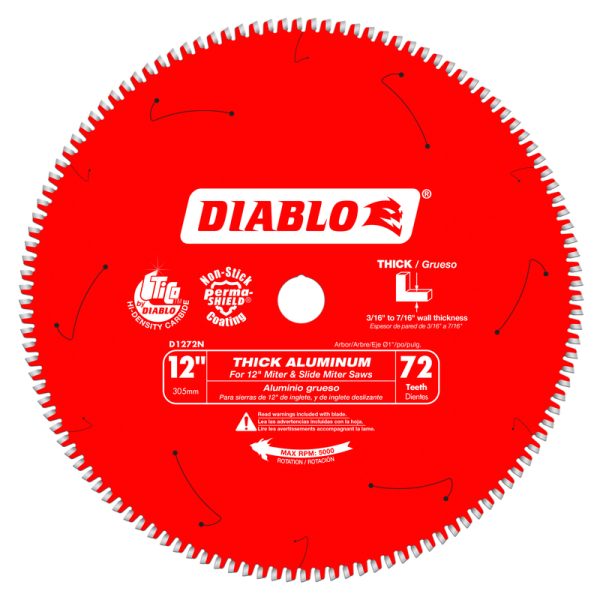 Diablo 12 in. D X 1 in. Carbide Circular Saw Blade 72 teeth 1 pk