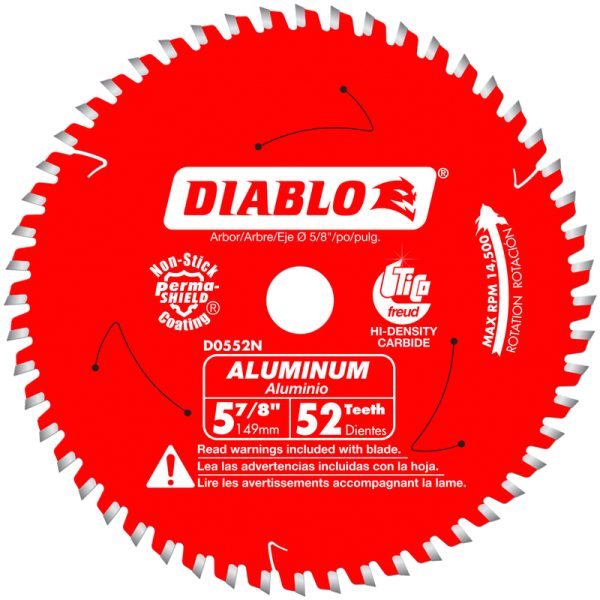 Diablo 5-7/8 in. D X 5/8 in. Carbide Circular Saw Blade 52 teeth 1 pk