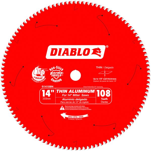 Diablo 14 in. D X 1 in. Carbide Circular Saw Blade 108 teeth 1 pk