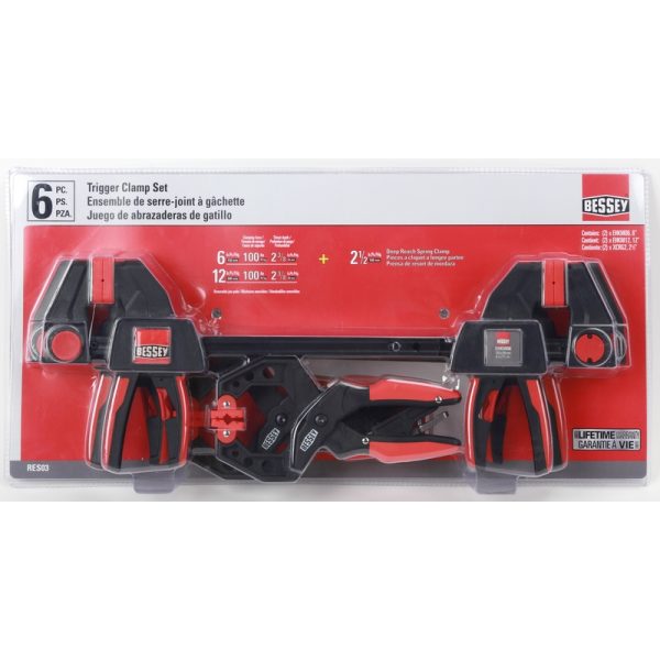 Bessey Trigger and Spring Combination Clamp Set 6 pc