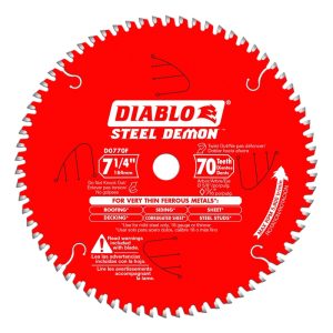 Diablo Steel Demon 7-1/4 in. D X 5/8 in. Carbide Ferrous Metal Saw Blade 70 teeth 1 pc
