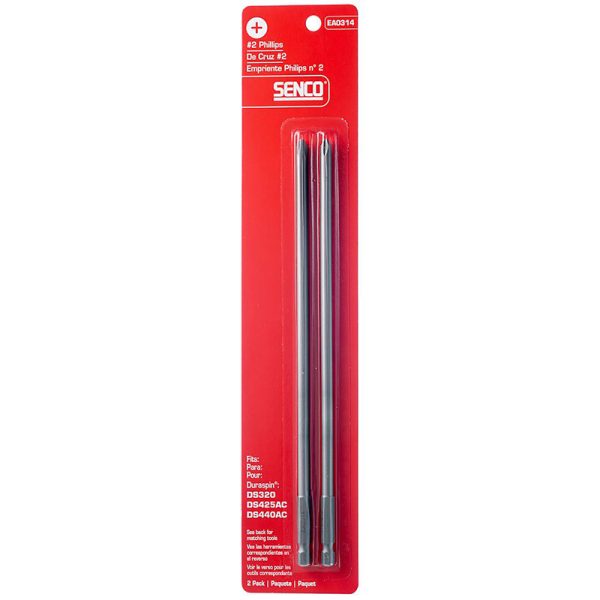 Senco DuraSpin Phillips #2 X 9 in. L Replacement Bit Steel 2 pk