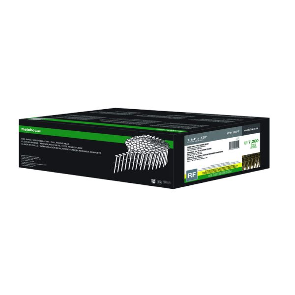 Metabo HPT 1-1/4 in. Wire Coil Electro Galvanized Roofing Nails 16 deg 7200 pk