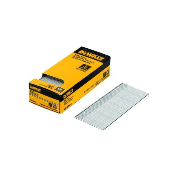 DEWALT 2 in. 18 Ga. Straight Strip Bright Brad Nails 2500 pk