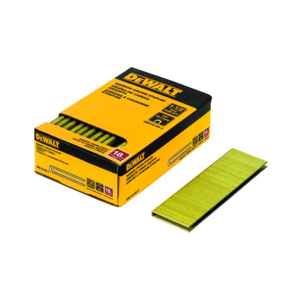 DEWALT 1/4 in. W X 1-1/2 in. L 18 Ga. Narrow Crown Finish Staples 2500 pk