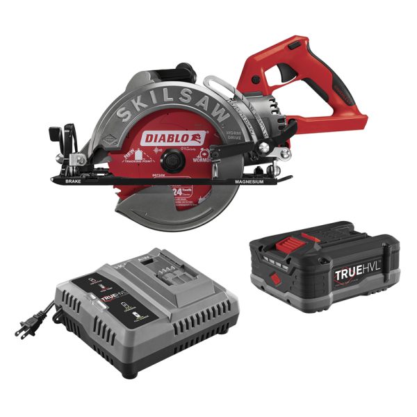 SKIL TrueHVL 48 V 7-1/4 in. Cordless Brushless Worm Drive Circular Saw Kit (Battery & Charger)
