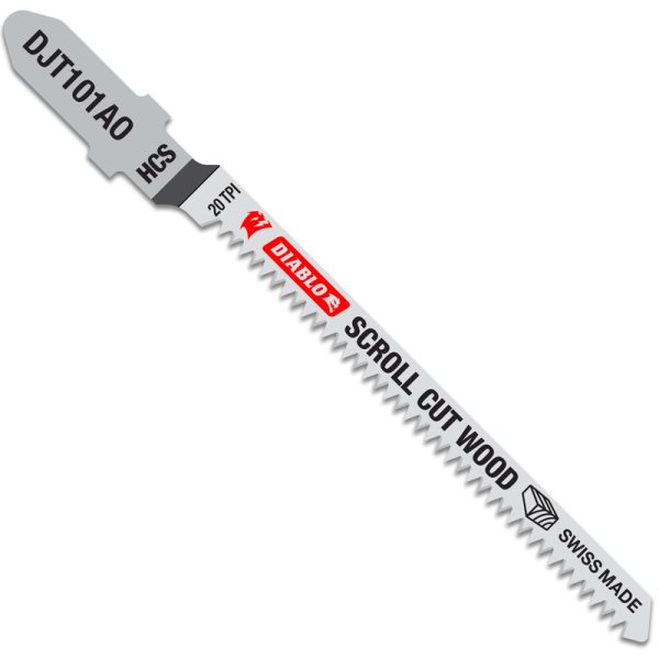 Diablo 3-1/4 in. High Carbon Steel T-Shank Scroll Cut Jig Saw Blade 20 TPI 5 pk