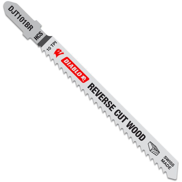 Diablo 4 in. High Carbon Steel T-Shank Reverse Cut Jig Saw Blade 10 TPI 5 pk