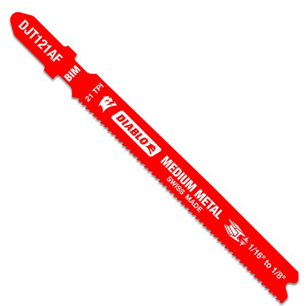 Diablo 3-5/8 in. Bi-Metal T-Shank Jig Saw Blade 21 TPI 5 pk