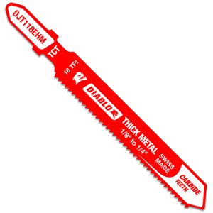 Diablo 3-1/4 in. Carbide T-Shank Jig Saw Blade 18 TPI 1 pk
