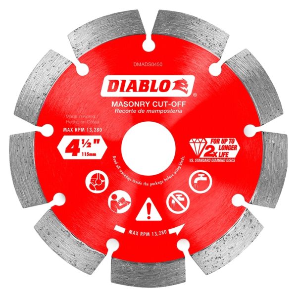 Diablo 4-1/2 in. D X 7/8 in. Diamond Segmented Masonry Cut-Off Disc