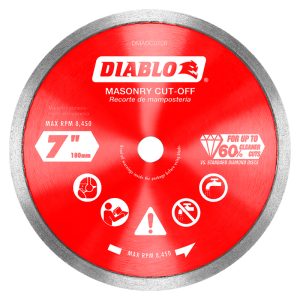 Diablo 7 in. D X 5/8 in. Diamond Continuous Rim Masonry Cut-Off Disc