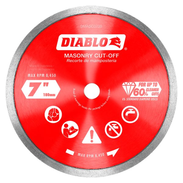 Diablo 7 in. D X 5/8 in. Diamond Continuous Rim Masonry Cut-Off Disc