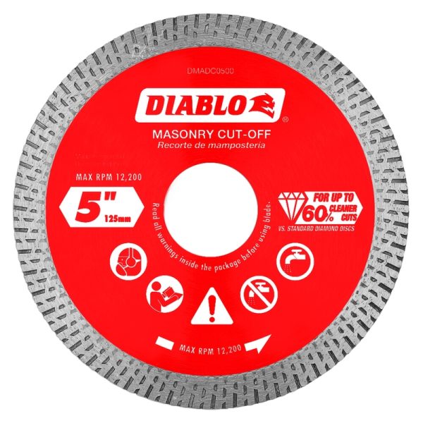 Diablo 5 in. D X 7/8 in. Diamond Continuous Rim Masonry Cut-Off Disc