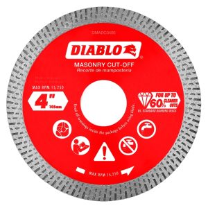 Diablo 4 in. D X 7/8 in. Diamond Continuous Rim Masonry Cut-Off Disc