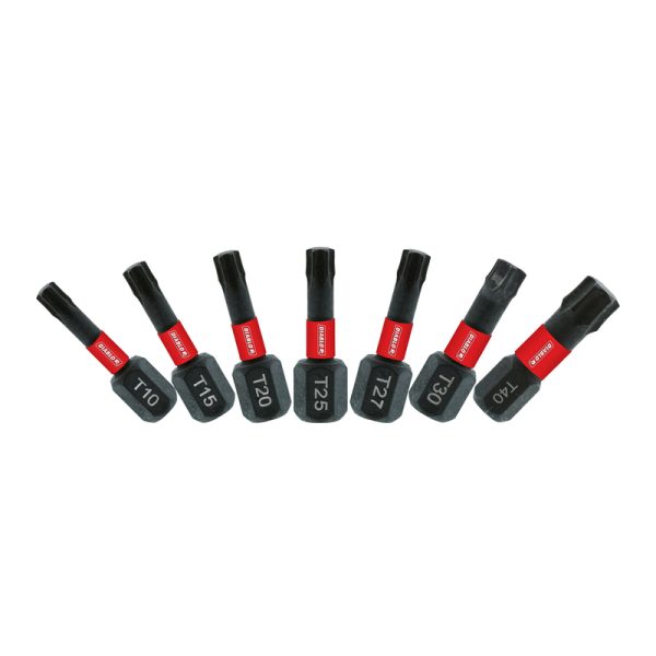 Diablo Torx 1 in. L Driver Bit Set Black Oxide 7 pc