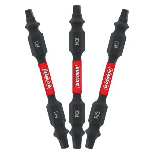 Diablo Square 2-1/2 in. L Double-Ended Screwdriver Bit Set Black Oxide 3 pc