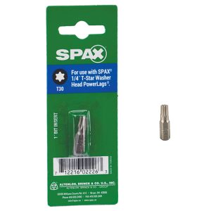 Spax T-Star Washer T30 X 1 in. L Driver Bit Steel 1 pc