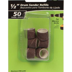 Gator 0.5 in. D X 1/2 in. L Aluminum Oxide Abrasive Sleeve Refill 50 Grit Coarse 6 pc