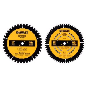 DeWalt 10 in. D X 5/8 in. Carbide Tipped Circular Saw Blade 40/60 teeth 2 pk