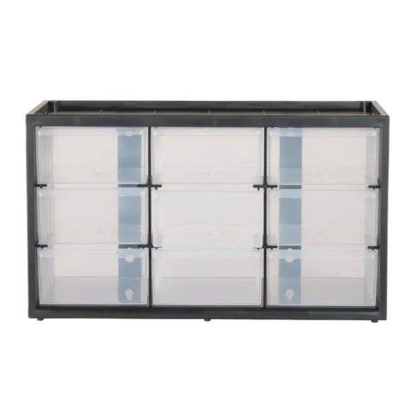 Stanley 14.25 in. W X 8.25 in. H X 6 in. D Bin System Polypropylene 9 compartments Black/Clear