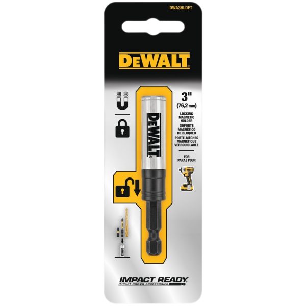DeWalt Impact Ready Hex 1/4 in. X 3 in. L Magnetic Bit Holder 1 pc