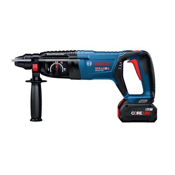 Bosch Bulldog 18 V 1 in. Cordless SDS-Plus Rotary Hammer Drill Kit (Battery)