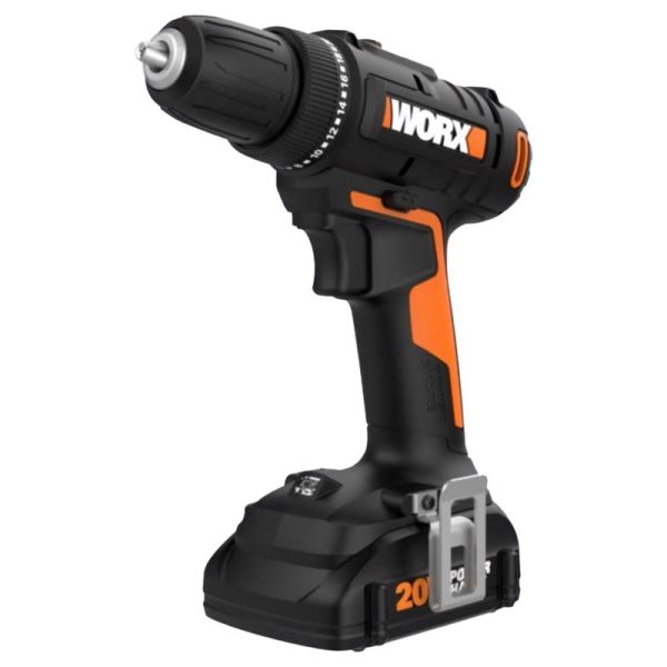 Worx 20 V 3/8 in. Brushless Cordless Drill/Driver Kit (Battery & Charger)